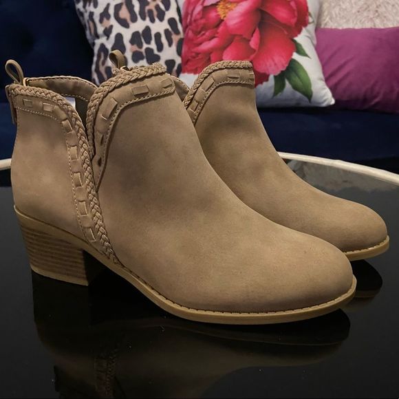 Tan Suede Booties - Picture 2 of 8